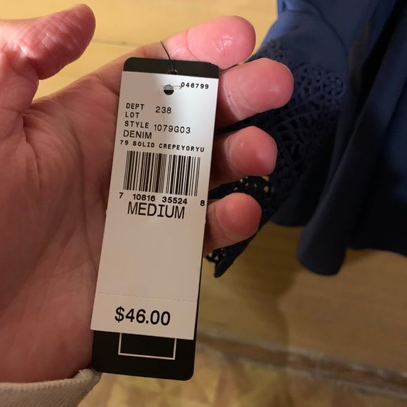 Nwt A.byer off shoulder blue top - Picture 10 of 12